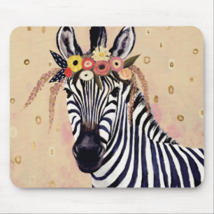 Klimt Zebra  Verziert in Blume Mousepad