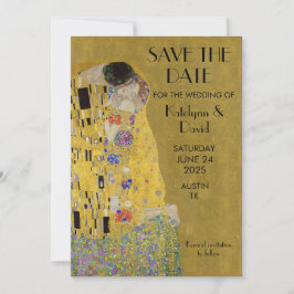 Klimts Der Kuss - Jugendstil Save the Date