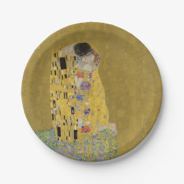 Klimts Der Kuss - Romantischer Jugendstil Pappteller