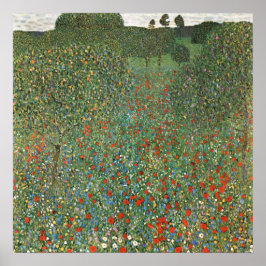 Klimts Mohnfeld Poster