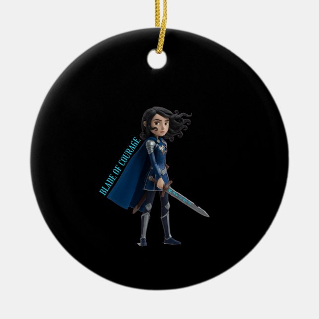 Klinge des Mutes Keramik Ornament (Vorne)