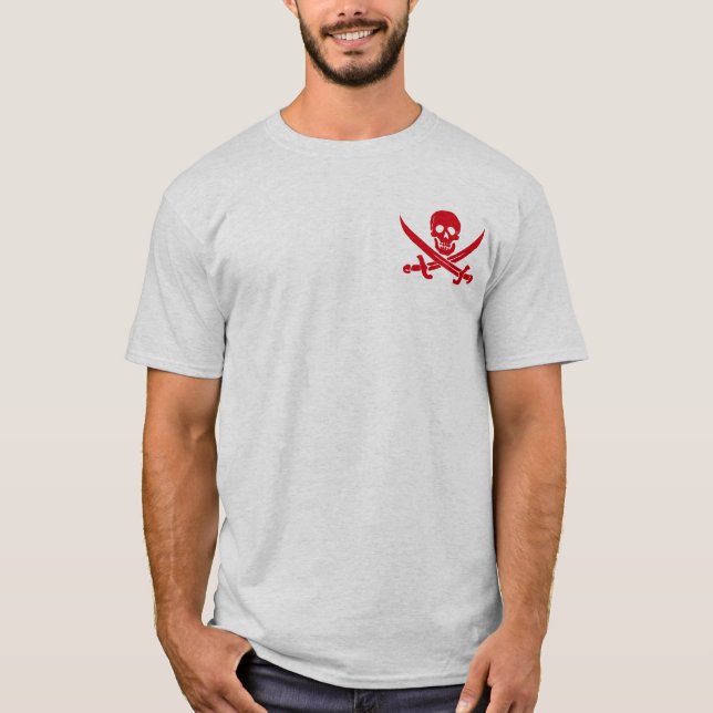 Klinge-Piraten-Piratenflagge-T - Shirt (Vorderseite)