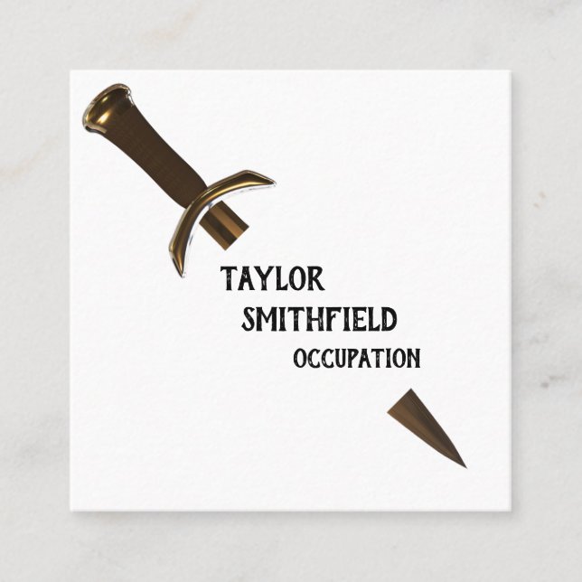 Klinge Quadratische Visitenkarte (Vorderseite)