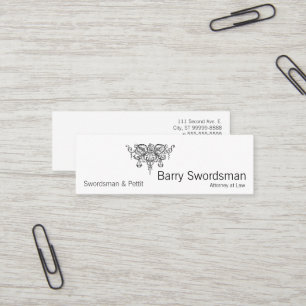 Klinge von Gerechtigkeit (mit Skalen) Mini Visitenkarte