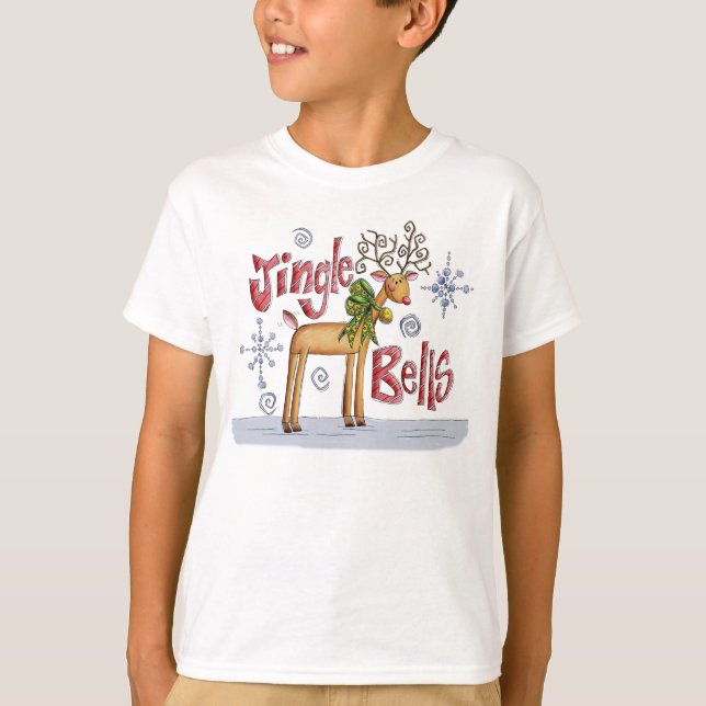 Klingel-Bell-Weihnachtst-shirt für Kinder T-Shirt (Vorderseite)