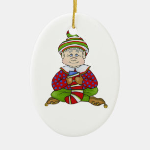 Klingel-Elfe "Stich " Keramikornament
