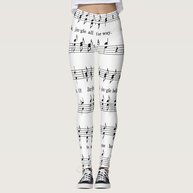 Klingelglocken Noten Leggings (Vorderseite)