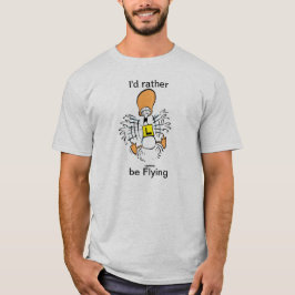 Klingeln-Enten-Cartoon-Fliegen-Shirt T-Shirt