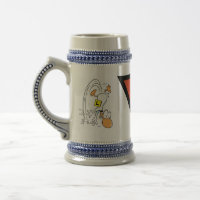 Klingeln-Enten-Luftfahrt-Cartoon-Bier Stein
