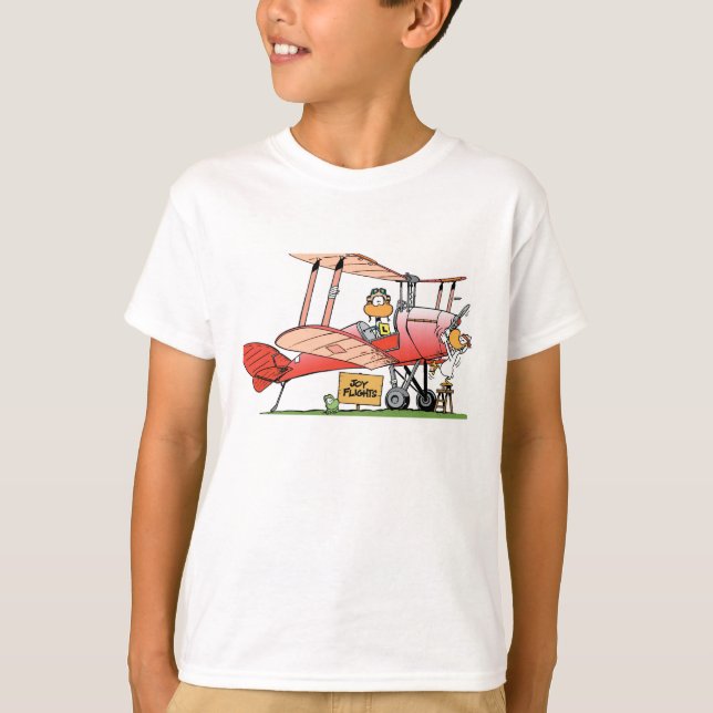 Klingeln-Enten-lustiger Doppeldecker-Cartoon T-Shirt (Vorderseite)