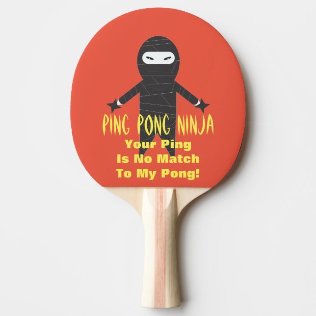 Klingeln Pong Ninja lustiges Klingeln Pong Paddel Tischtennis Schläger (Vorderseite)