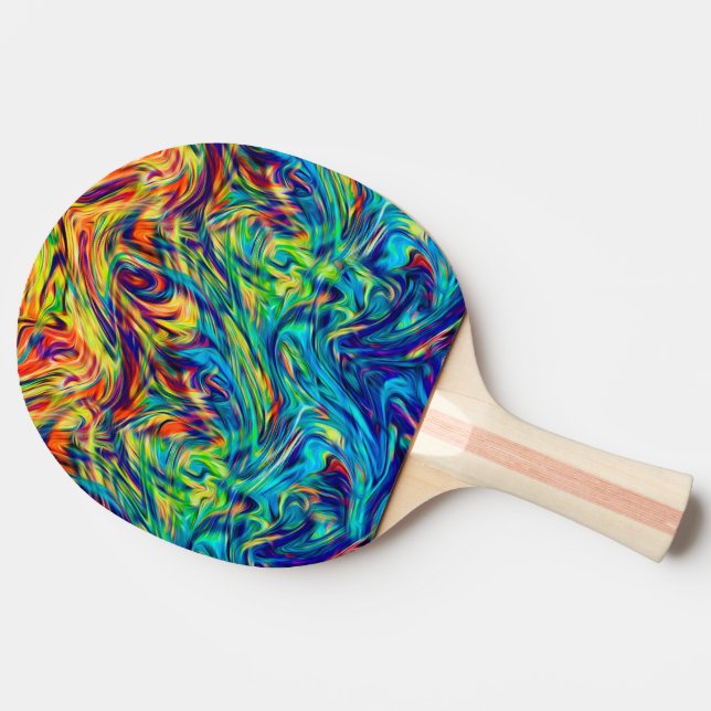 Klingeln Pong Paddel-Flüssigkeits-Farben Tischtennis Schläger (Seitenansicht)
