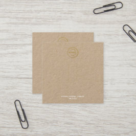 Klingeltöner-Anzeige für die Logo-Kraft hinzufügen Quadratische Visitenkarte