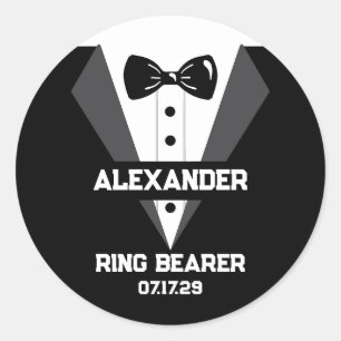 Klingelträger-Geschenk mit Individuelle Name und H Runder Aufkleber