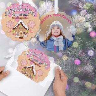 Klingender Lebkuchen-Party-Andenken-Schmuck Ornament Karte