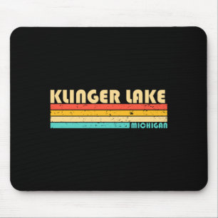 Klinger Lake Michigan lustige Angeln Camping Somme Mousepad