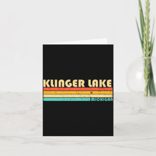 Klinger Lake Michigan lustiges Angeln Camping Somm Karte