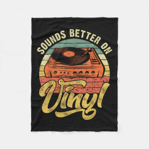 Klingt besser auf Vinyl - Music Lover Disk Platten Fleecedecke