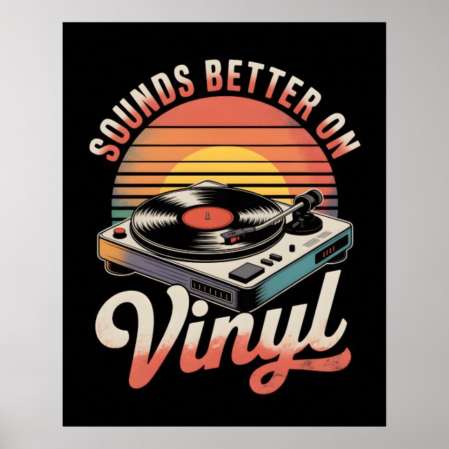 Klingt besser auf Vinyl Poster (Vorne)