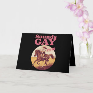 Klingt Gay, ich bin in Lesbischer westlicher Pride Karte
