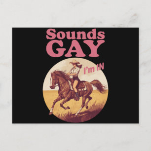 Klingt Gay, ich bin in Lesbischer westlicher Pride Postkarte