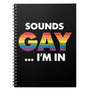 Klingt Gay Ich bin Regenbogen LGBTQ Pride Notizblock