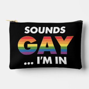 Klingt Gay Ich bin Regenbogen LGBTQ Pride Zubehörtasche