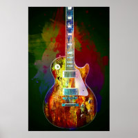 Klingt nach Musik. Farbenfrohe Gitarre