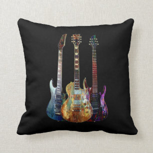 Klingt nach Musik. Farbige Gitarre Kissen