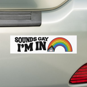 Klingt schwul, ich bin dabei LGBTQ-Pride Autoaufkleber