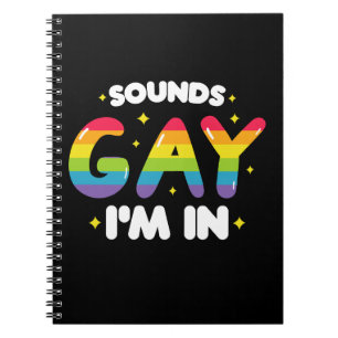 Klingt schwul ich bin drin lustiger LGBT Stolz Notizblock