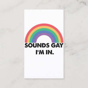 Klingt schwul, ich bin im Regenbogen-Stolz-Monat s Visitenkarte