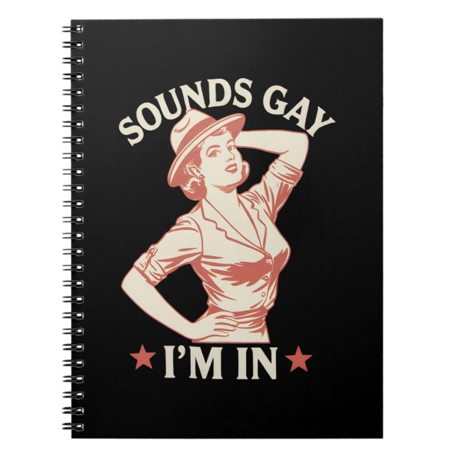 Klingt schwul Ich bin in Lesben Cowgirl Howdy LGBT Notizblock (Vorderseite)