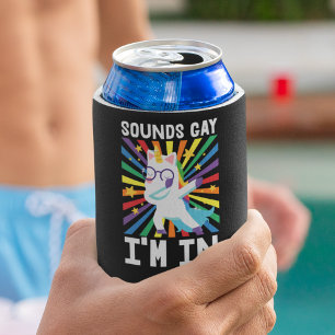 Klingt schwul Ich bin in LGBT Stolz Regenbogen Ein Dosenkühler