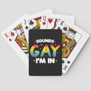 Klingt schwul Ich bin in lustigem LGBT-Stolz Spielkarten