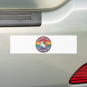 Klingt Schwul Zähl Mich Ein Einhorn Regenbogenflag Autoaufkleber