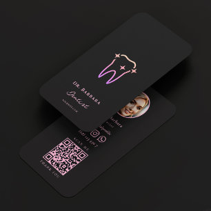 Klinik für ästhetische Zahnmedizin Zahnarzt Black  Visitenkarte