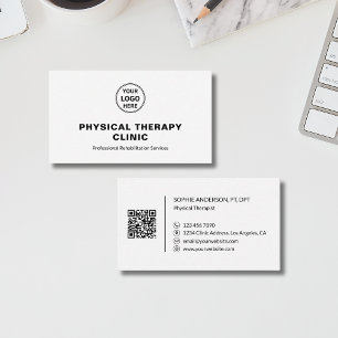 Klinik für Physiotherapie Benutzerdefiniertes Logo Visitenkarte