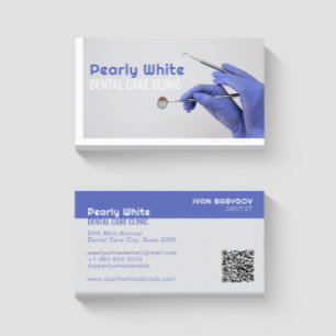 Klinik für Zahnmedizin - White Business Card Visitenkarte