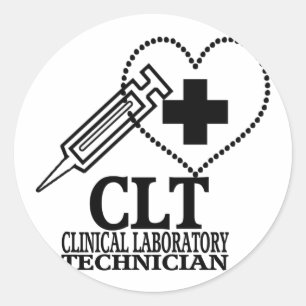 KLINISCHE HERZSYRINGE KLINISCHE LABRADOR-TECH RUNDER AUFKLEBER
