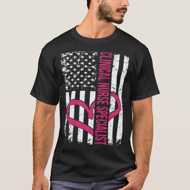 Klinischer Fachpfleger Flagge Frauen oder männlich T-Shirt (Vorderseite)