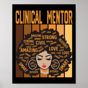 Klinischer Mentor Mächtiger Schwarzer Geschichtsmo Poster