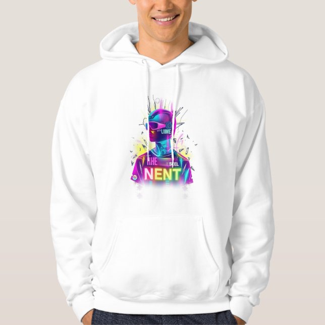 klink T-Shirt black and white  Hoodie (Vorderseite)