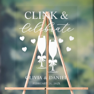 Klinken & Feiern Hochzeitsempfang Acrylschild