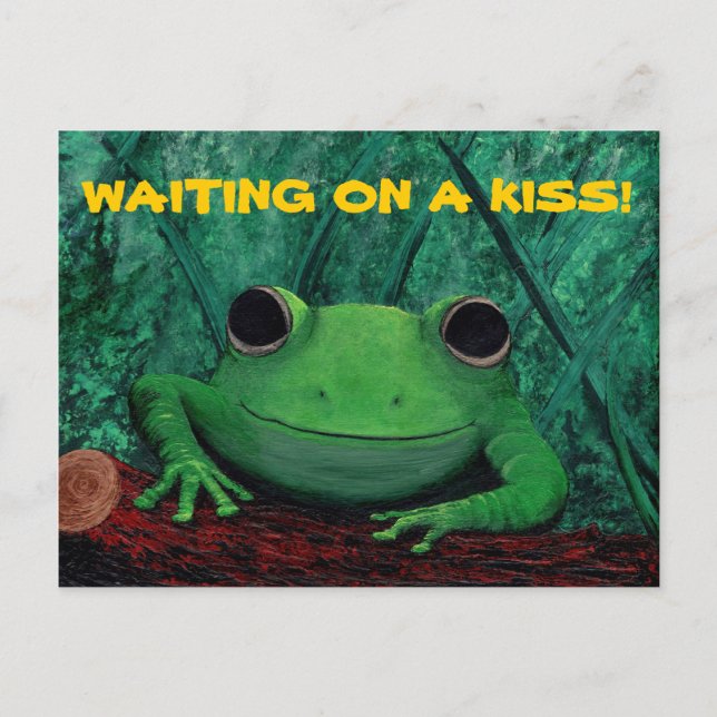 KLINS MIR! (Frosch-Design) ~ Postkarte (Vorderseite)
