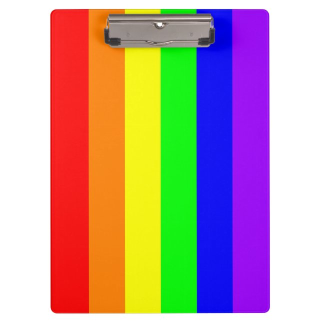 Klipp-Brett des Gay Pride-(reine Farben) Klemmbrett (Vorderseite)