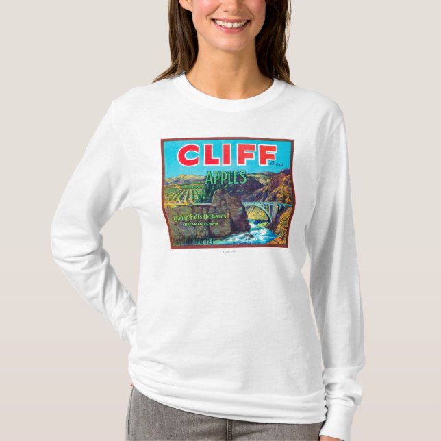 Klippe Apple beschriften - Chelan Fälle, WA T-Shirt (Vorderseite)