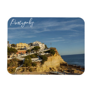 Klippe in der portugiesischen Landschaft Carvoeiro Magnet