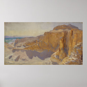 Klippen bei Deir el Bahri, Ägypten Poster
