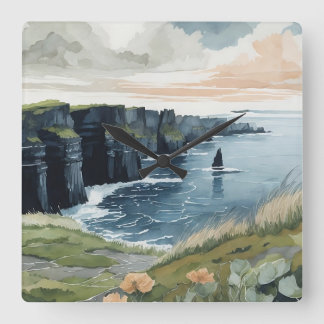 Klippen der Moher Quadratische Wanduhr